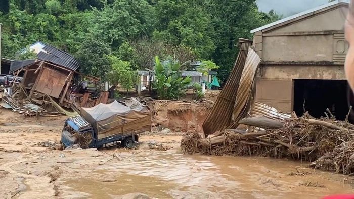 Lũ quét ở xã Chiềng Sơ, tỉnh Sơn La.