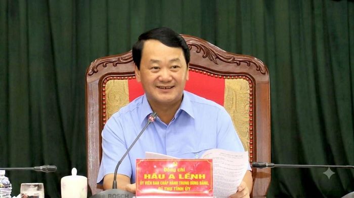 Đồng chí Hầu A Lềnh, Ủy viên Ban Chấp hành Trung ương Đảng, Bí thư Tỉnh ủy Tuyên Quang. Ảnh Báo Tuyên Quang