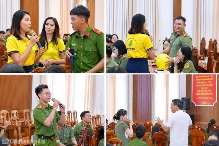 Cán bộ, đoàn viên, hội viên tích cực trao đổi, chia sẻ tương tác trực tiếp với giảng viên bằng tiếng Anh tại buổi sinh hoạt với chủ đề “Tháo gỡ rào cản - Làm chủ tiếng Anh trong kỷ nguyên mới”.