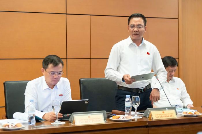 Đại biểu Nguyễn Minh Đức phát biểu tại tổ.