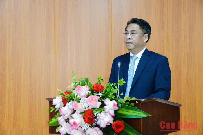 Đồng chí Phan Thăng An, Bí thư Tỉnh ủy, Chủ tịch HĐND tỉnh phát biểu tại lễ ký kết hợp tác.