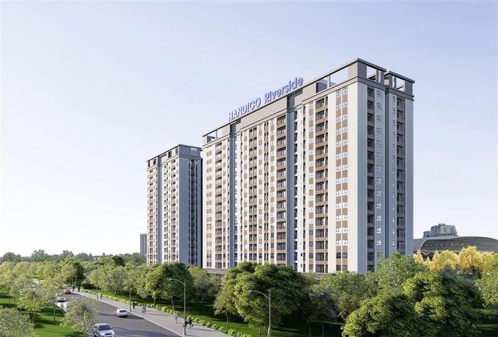 Tổng diện tích sàn (không kể tầng hầm) là 14.396m². Sau khi hoàn thành, dự án dự kiến cung cấp 150 căn hộ. (Ảnh: Handico)