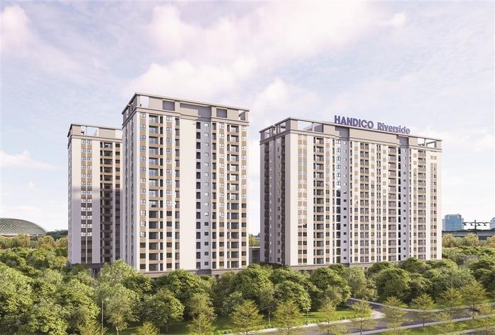 Theo thông tin từ chủ đầu tư, nhà ở xã hội CT2 được triển khai trên khu đất hơn 1,5ha, trong đó riêng khối CT2 có diện tích xây dựng gần 1.935m². (Ảnh: Handico)