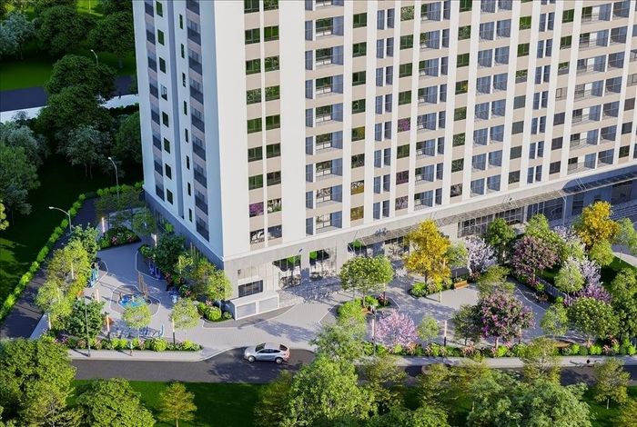 Tổng diện tích sàn kinh doanh căn hộ và diện tích kinh doanh tầng 1 tại dự án khoảng 10.270m². (Ảnh: Handico)