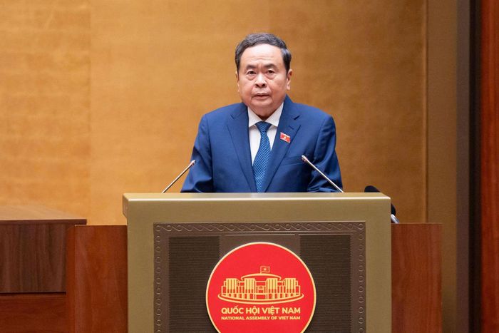 Chủ tịch Quốc hội Trần Thanh Mẫn phát biểu khai mạc kỳ họp. Ảnh: media.quochoi.vn