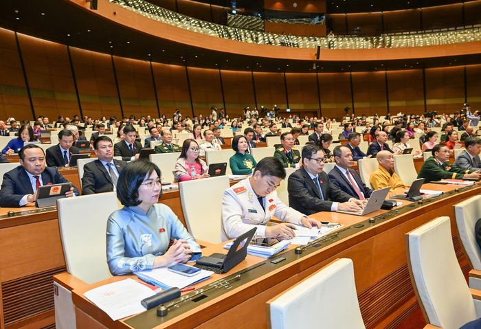 Các đại biểu Quốc hội tham gia kỳ họp không thường lệ thứ nhất sáng 3-8. Ảnh: Duy Linh