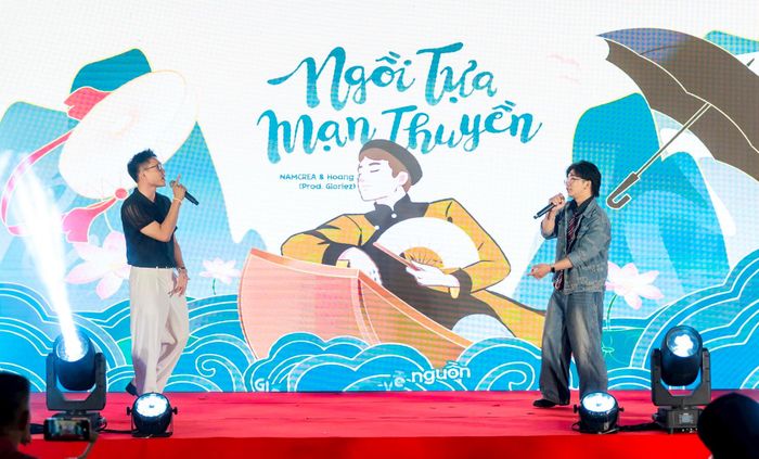 Bản phối mới “Ngồi tựa mạn thuyền” do Jemi Hoang và NAMCREA thể hiện. Ảnh: Thanh Thảo
