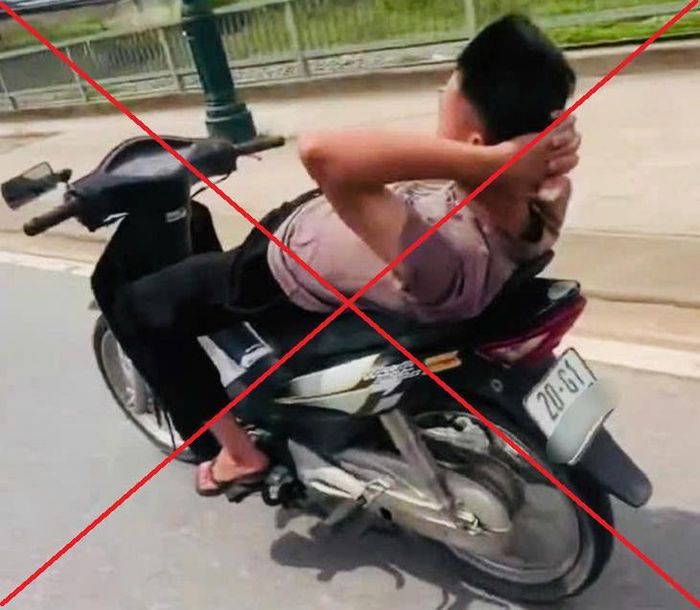 Hình ảnh vi phạm của lái xe H.M.T. Ảnh: Công an tỉnh Thái Nguyên