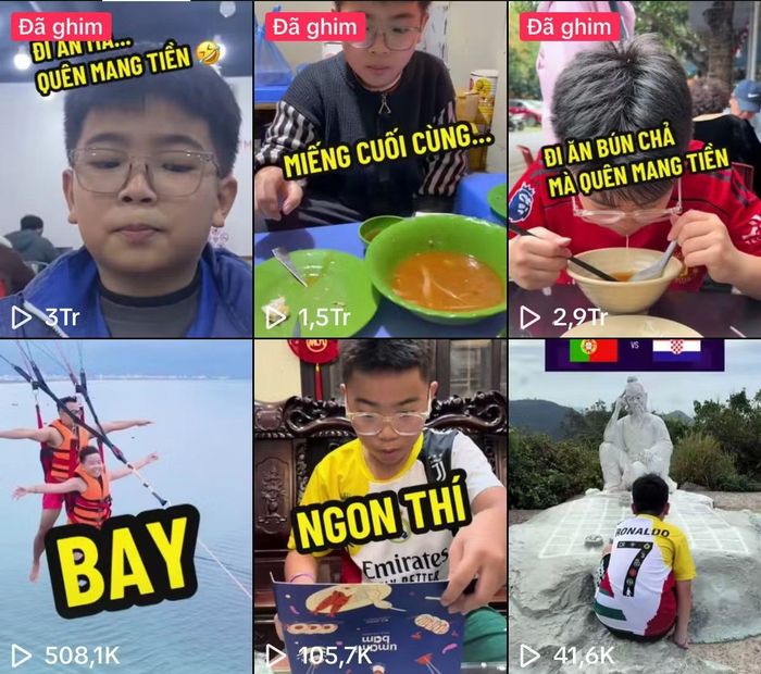 Cậu bạn sở hữu nhiều clip triệu lượt xem trên kênh TikTok @cabybonbon