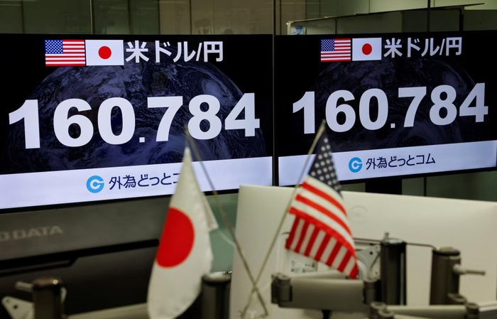 Tỷ giá hối đoái hiện tại của đồng yen Nhật so với đồng USD hôm 31/7. Ảnh: Reuters.