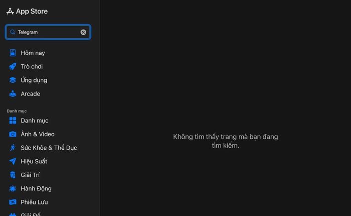  Đường dẫn để tải Telegram trên iPhone hiện không còn khả dụng. 