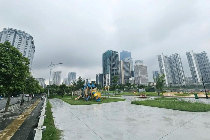 Cảnh quan của Công viên An Hòa được chỉnh trang toàn diện với phong cách hiện đại và đồng bộ