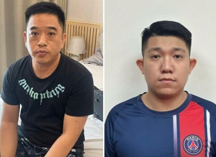 Đối tượng Huang Lee Min (ảnh trái), quốc tịch Trung Quốc và Lê Trung Hiếu