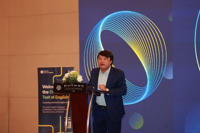 Ông Tạ Ngọc Trí - Phó Vụ trưởng Vụ Giáo dục Phổ thông, Bộ GD&amp;ĐT phát biểu tại sự kiện