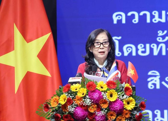 Bà Lê Thị Kim Thu, Chủ tịch Hội Hữu nghị Việt Nam – Thái Lan TP. Cần Thơ