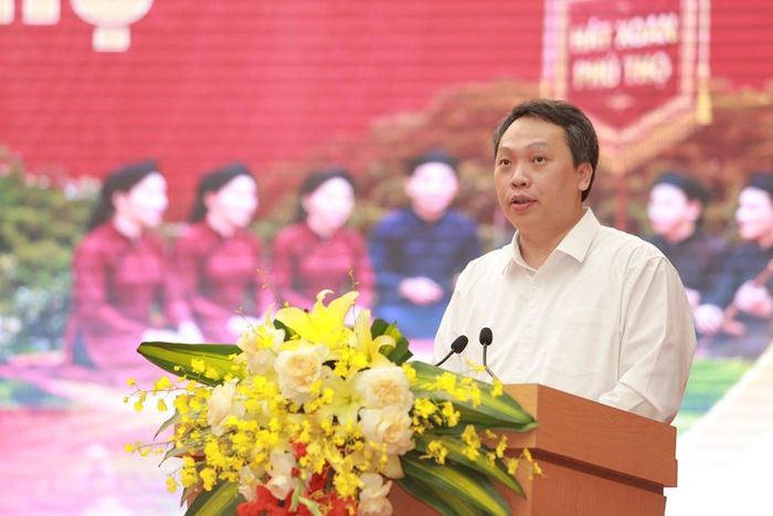 Ủy viên dự khuyết BCH Trung ương Đảng, Thứ trưởng Bộ VHTTDL Nguyễn Huy Dũng phát biểu tại hội nghị
