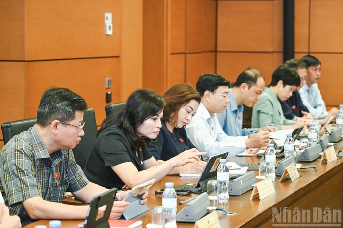 Đại biểu Quốc hội Tổ 15 (thành phố Đà Nẵng và tỉnh Phú Thọ) tại phiên thảo luận tổ.