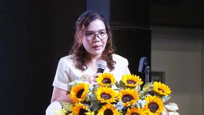 Thạc sĩ Nguyễn Thị Thu Sương, Trưởng phòng Phát triển Khoa học Công nghệ, Sở Khoa học và Công nghệ Thành phố Hồ Chí Minh phát biểu tại sự kiện.