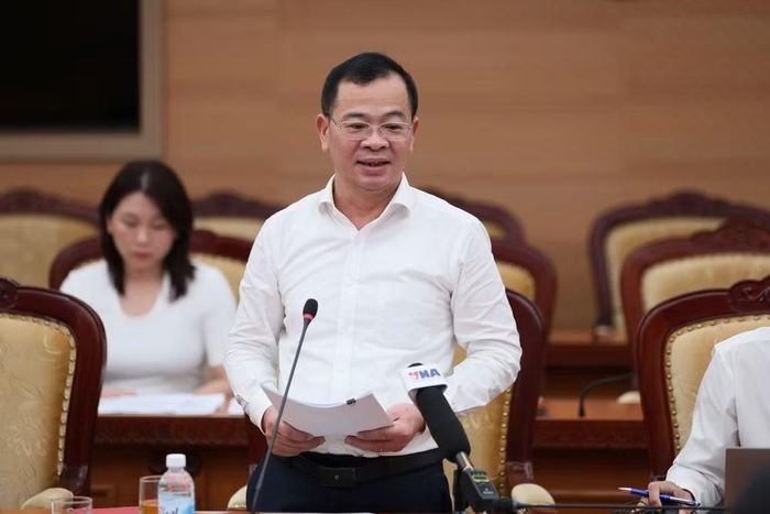 Cục trưởng Cục Quản lý công sản Nguyễn Tân Thịnh. (Ảnh: Mạnh Tuấn)