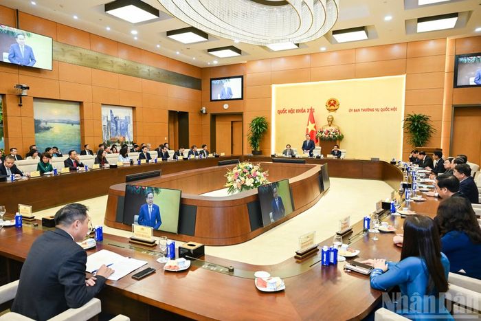 Quang cảnh cuộc gặp tại Nhà Quốc hội. (Ảnh: DUY LINH)