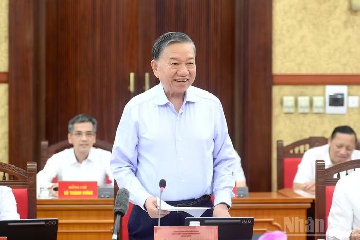Tổng Bí thư, Chủ tịch nước Tô Lâm chủ trì Phiên họp của Ban Chỉ đạo Trung ương thực hiện Nghị quyết số 57-NQ/TW của Bộ Chính trị. (Ảnh: ĐĂNG KHOA)