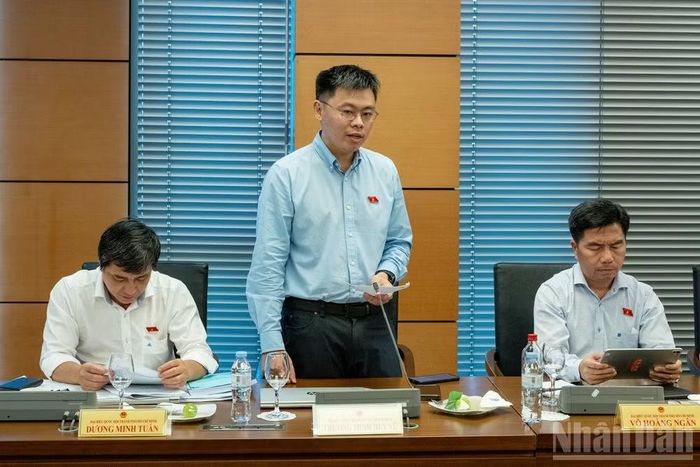 Đại biểu Quốc hội Trương Minh Huy Vũ. (Ảnh: THỦY NGUYÊN)