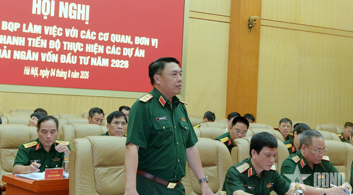  Trung tướng Nguyễn Hồng Lâm, Cục trưởng Cục Tài chính phát biểu làm rõ một số nội dung.