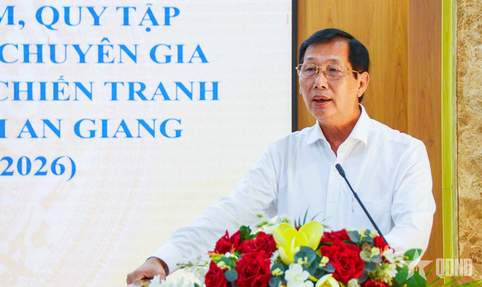 Đồng chí Lê Văn Phước, Phó chủ tịch UBND tỉnh, Trưởng Ban Chỉ đạo 515 tỉnh An Giang phát biểu kết luận hội nghị.