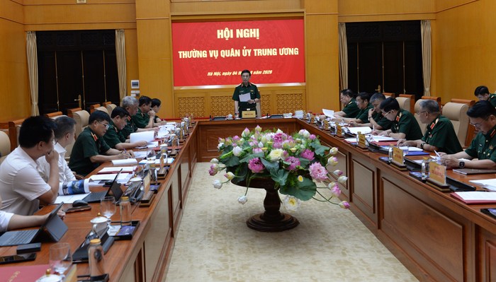 Đại tướng Phan Văn Giang chủ trì hội nghị.