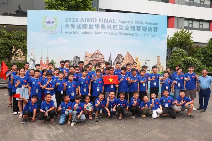 Đoàn học sinh Việt Nam tham dự chung kết AIMO quốc tế 2026. (Ảnh: Trọng Tài)