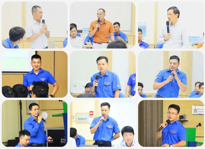 Hội thảo diễn ra sôi nổi với nhiều ý kiến trao đổi giữa lãnh đạo, khách mời và ĐVTN KĐN