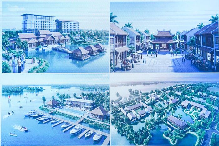 Một số bối cảnh quy hoạch du lịch trên sông nước tại xã Lam Thành.
