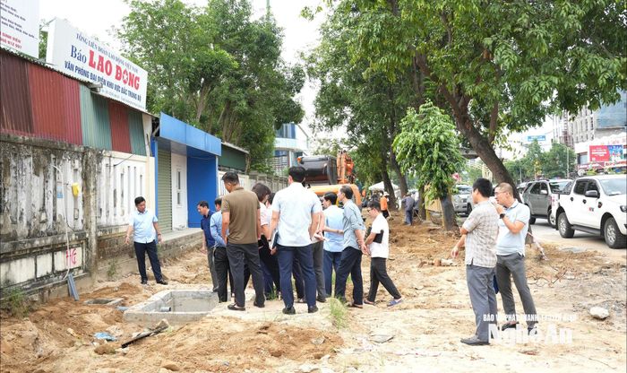 Phó Chủ tịch UBND tỉnh Hoàng Phú Hiền chỉ ra một số lỗi kỹ thuật ở gói thầu số 10. Ảnh: Nguyễn Toàn