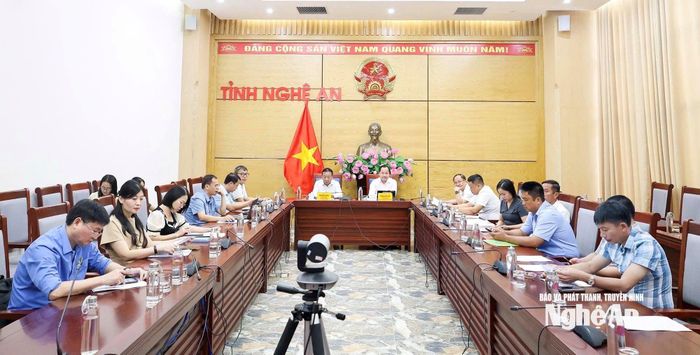 Toàn cảnh điểm cầu tại tỉnh Nghệ An. Ảnh: Lê Hằng