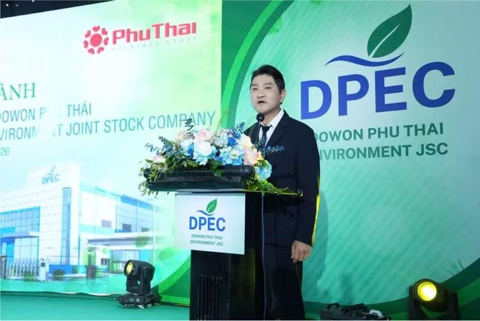 Ông Kang Jung Hun - Tổng Giám đốc DPEC phát biểu tại lễ khánh thành