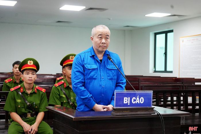 Bị cáo Đào Minh Hoàng tại phiên tòa.