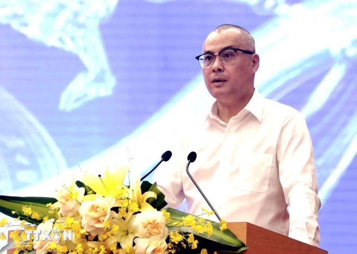 Bí thư Tỉnh ủy Phú Thọ Phạm Đại Dương phát biểu khai mạc hội nghị. (Ảnh: Tạ Toàn/TTXVN)