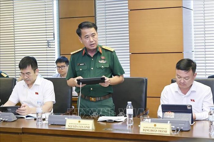 Đại biểu Quốc hội TP Đồng Nai Nguyễn Tấn Linh phát biểu ý kiến. Ảnh: Doãn Tấn/TTXVN