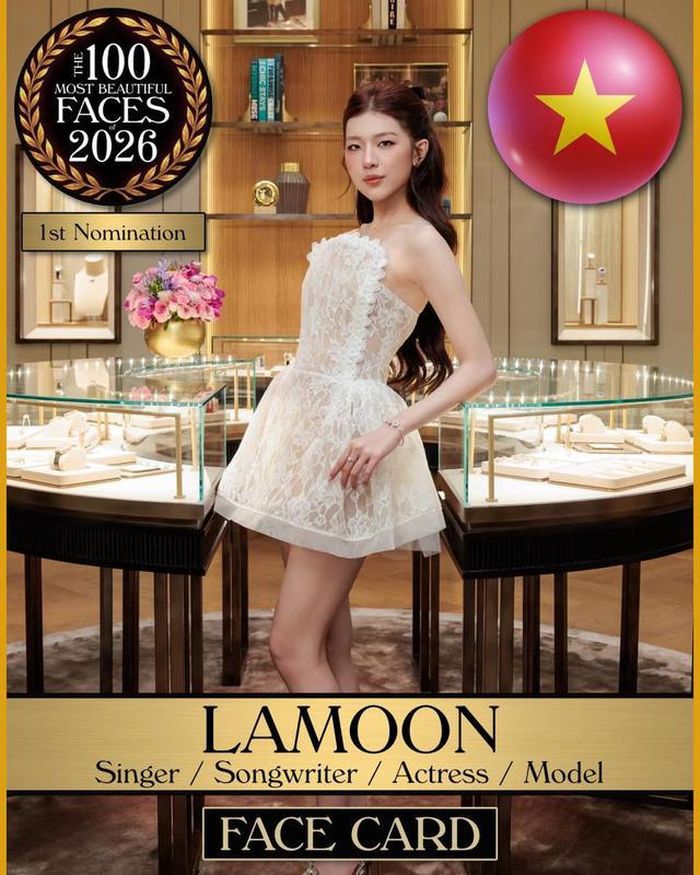 Lamoon lần đầu lọt Top đề cử Gương mặt đẹp nhất thế giới 2026. Ảnh: Internet.