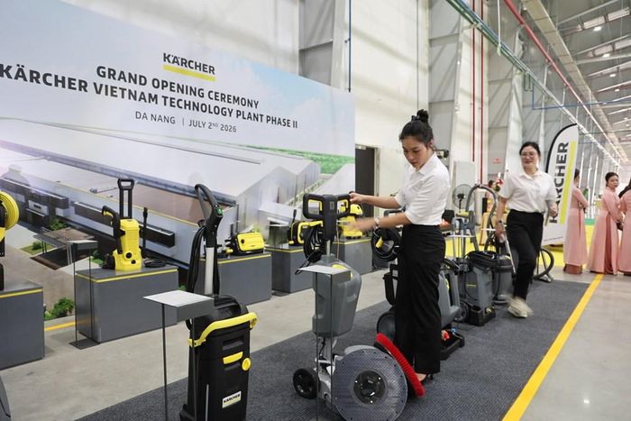Nhà máy sản xuất thiết bị làm sạch Karcher Việt Nam Technology giai đoạn II đặt tại Khu công nghiệp, hậu cần cảng Tam Hiệp (xã Núi Thành). Ảnh: Trần Tĩnh/TTXVN