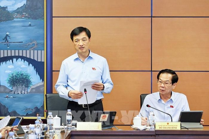 Trưởng ban Tổ chức Trung ương Nguyễn Duy Ngọc, đại biểu Quốc hội TP Cần Thơ phát biểu ý kiến. Ảnh: Doãn Tấn - TTXVN