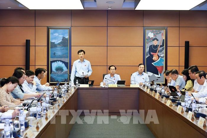 Trưởng ban Tổ chức Trung ương Nguyễn Duy Ngọc, đại biểu Quốc hội TP Cần Thơ phát biểu ý kiến. Ảnh: Doãn Tấn - TTXVN