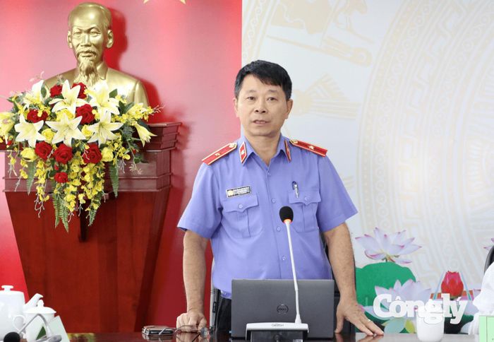 Ông Lê Xuân Lộc - Vụ trưởng Vụ Kiểm sát thi hành án dân sự (Vụ 11) phát biểu kết luận.