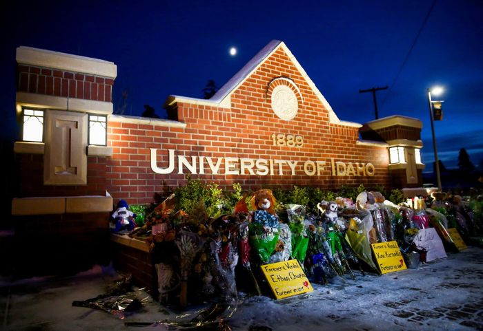 A memorial for University of Idaho students killed by Kohberger in 2022.Photograph: Lindsey Wasson/Reuters