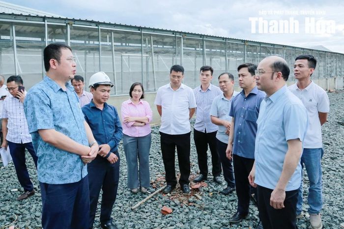 Phó Chủ tịch UBND tỉnh Cao Văn Cường kiểm tra dự án chăn nuôi lợn công nghệ cao Xuân Thiện 2.