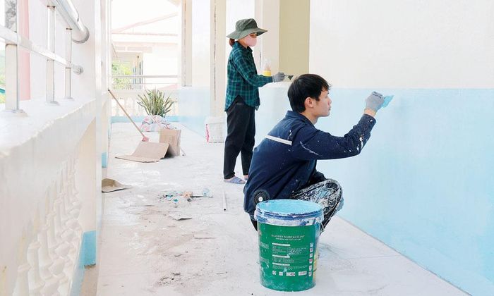 Trường Tiểu học Lệ Viễn (xã An Lạc) đang được đầu tư sửa chữa chuẩn bị cho năm học 2026-2027.