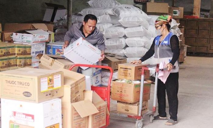 Hoạt động kinh doanh phân bón, thuốc bảo vệ thực vật tại một cửa hàng ở xã Tân Dĩnh. 