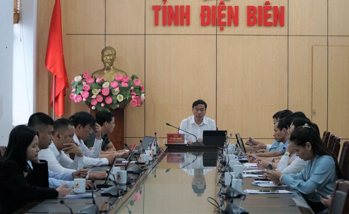 Đại biểu tham dự phiên họp tại điểm cầu tỉnh Điện Biên.