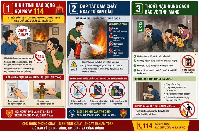Hình ảnh minh họa hướng dẫn người dân sử dụng bình chữa cháy đối với đám cháy mới phát (nguồn internet)