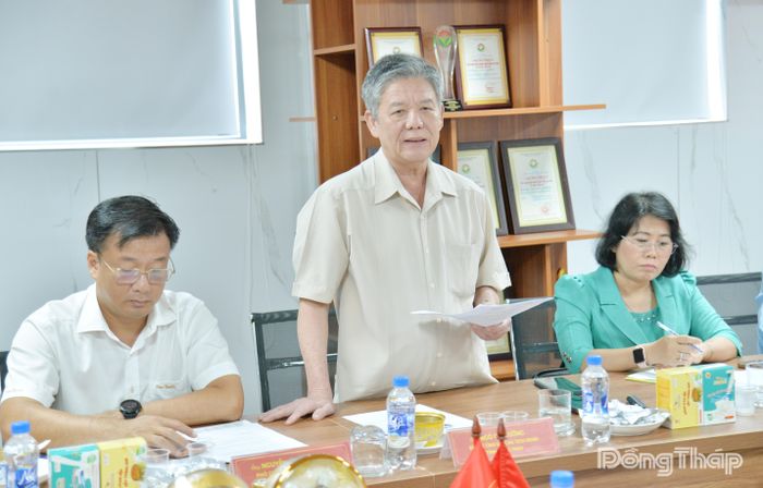 Đồng chí Ngô Chí Cường phát biểu tại buổi làm việc.